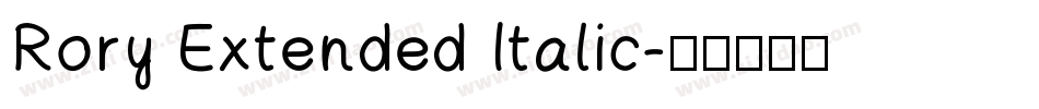 Rory Extended Italic字体转换